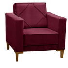 Poltrona Decorativa Sarah Veludo Vinho - Speciale Home