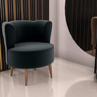 Poltrona Decorativa Savana 1 Lugar Veludo Preto Matrix