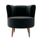 Poltrona Decorativa Savana 1 Lugar Veludo Preto Matrix