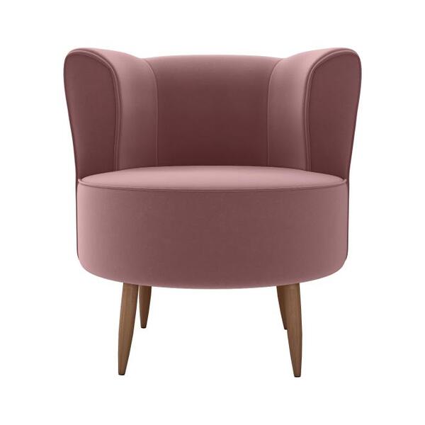 Poltrona Decorativa Savana 1 Lugar Veludo Rosê Matrix