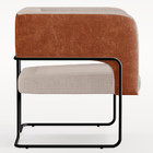 Poltrona Decorativa Scarlett D02 Base Aço Preto Couríssimo Ca