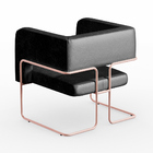 Poltrona Decorativa Scarlett D02 Base De Aço New Cobre Courís