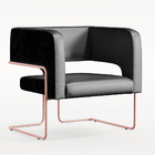 Poltrona Decorativa Scarlett D02 Base De Aço New Cobre Courís