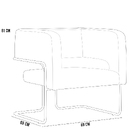 Poltrona Decorativa Scarlett D02 Base De Aço Preto Veludo Pre