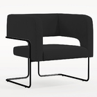 Poltrona Decorativa Scarlett D02 Base De Aço Preto Veludo Pre