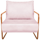 Poltrona Decorativa Sevilha Base De Ferro Bronze Sintético -