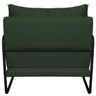 Poltrona Decorativa Sevilha Base De Ferro Preta Linho - Amare