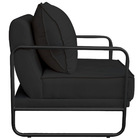 Poltrona Decorativa Sevilha Base De Ferro Preta Suede - Amare