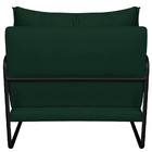 Poltrona Decorativa Sevilha Base De Ferro Preta Suede - Amare