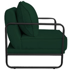 Poltrona Decorativa Sevilha Base De Ferro Preta Suede - Amare