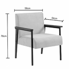 Poltrona Decorativa Smart Bege Palha