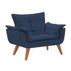 Poltrona Decorativa Sophie Em Suede - Vlgl Estofados - Marinho