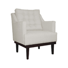 Poltrona Decorativa Stefanie Com Base Madeira Tabaco Suede Be
