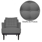 Poltrona Decorativa Stefanie Com Base Madeira Tabaco Suede Ci