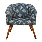 Poltrona Decorativa Stella Estampado Floral Bordado D54 Pés P