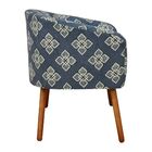 Poltrona Decorativa Stella Estampado Floral Bordado D54 Pés P