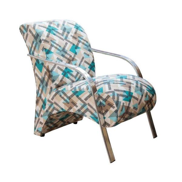 Poltrona Decorativa Stilo Estampado Traçados