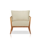 Poltrona Decorativa Suede Bege Claro Lola