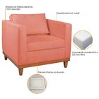 Poltrona Decorativa Suede Esper  Coral