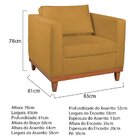 Poltrona Decorativa Suede Esper  Mostarda