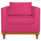Poltrona Decorativa Suede Esper  Pink