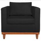 Poltrona Decorativa Suede Esper  Preto
