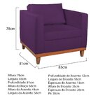 Poltrona Decorativa Suede Esper  Roxo