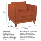 Poltrona Decorativa Suede Esper  Terracota