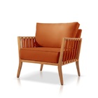 Poltrona Decorativa Suede Ferrugem Lola