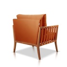 Poltrona Decorativa Suede Ferrugem Lola