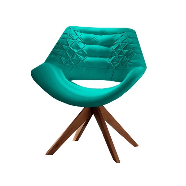 Poltrona Decorativa Tiffany Em Veludo Cetus