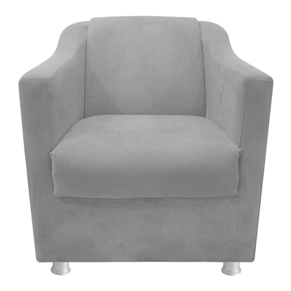 Poltrona Decorativa Tilla Área De Lazer Suede Cinza- Dandara