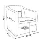 Poltrona Decorativa Tilla Escritório Suede Azul Marinho