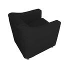 Poltrona Decorativa Tilla Para Sala E Escritório Suede Preto