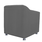 Poltrona Decorativa Tilla Pés Cromado Suede Cinza - Ds Estofa