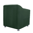 Poltrona Decorativa Tilla Pés Cromado Suede Verde - Ds Estofa