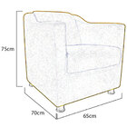 Poltrona Decorativa Tilla Premium Suede Marrom