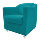 Poltrona Decorativa Tilla Premium Suede Turquesa