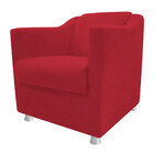 Poltrona Decorativa Tilla Premium Suede Vermelho