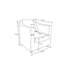 Poltrona Decorativa Tilla Suede Azul Turquesa