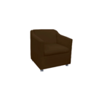 Poltrona Decorativa Tilla Suede Marrom - Montanaris Decor