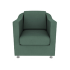 Poltrona Decorativa Tilla Suede Verde