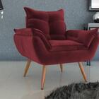Poltrona Decorativa Tóquio 1 Lugar Veludo Vinho Matrix
