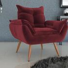 Poltrona Decorativa Tóquio 1 Lugar Veludo Vinho Matrix