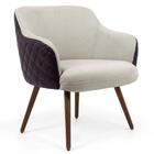 Poltrona Decorativa Tressê Pés Palito Madeira Jade B-183 Cora