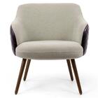 Poltrona Decorativa Tressê Pés Palito Madeira Jade B-183 Cora