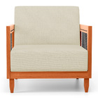 Poltrona Decorativa Varanda Samoa Madeira Maciça Com Cordas N