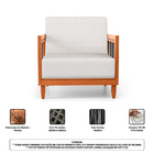 Poltrona Decorativa Varanda Samoa Madeira Maciça Com Cordas N