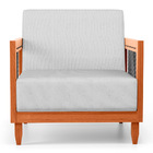 Poltrona Decorativa Varanda Samoa Madeira Maciça Com Cordas N