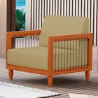 Poltrona Decorativa Varanda Samoa Madeira Maciça Com Cordas N